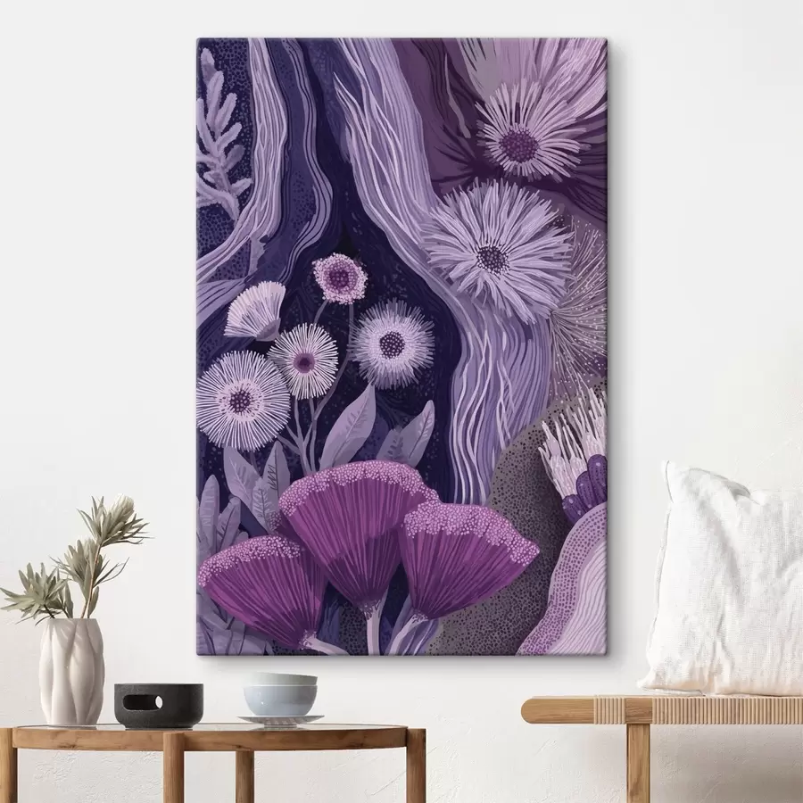 Pilt Lillakujundus lillades värvides, detailne joonis s44984