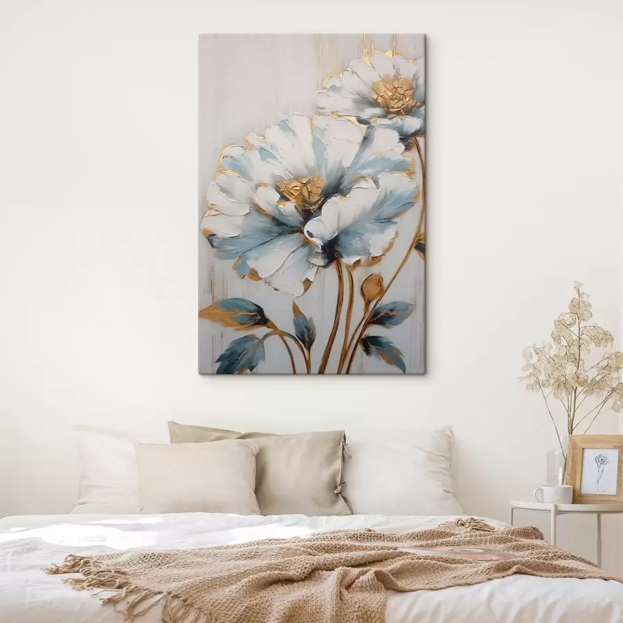 Fototapeedid Sinised ja valged lilled s44989