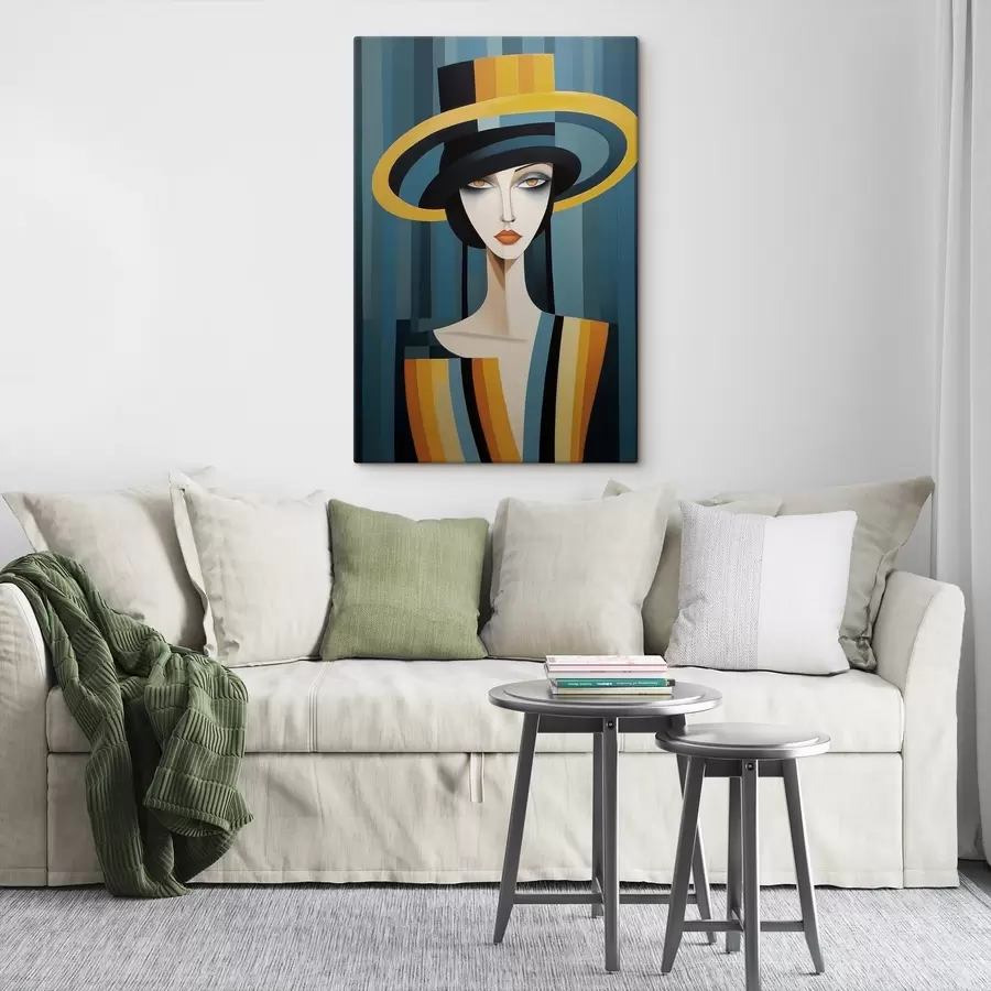 Pilt Abstraktne portree naisest mütsiga s44990