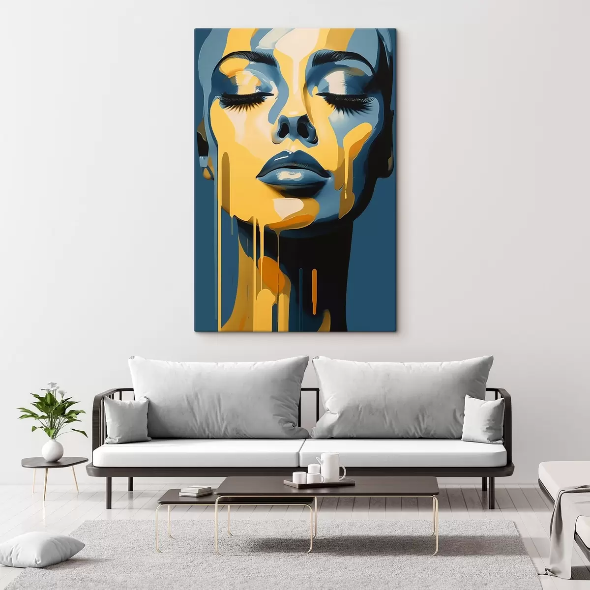 Pilt Naise portree suletud silmadega s45006