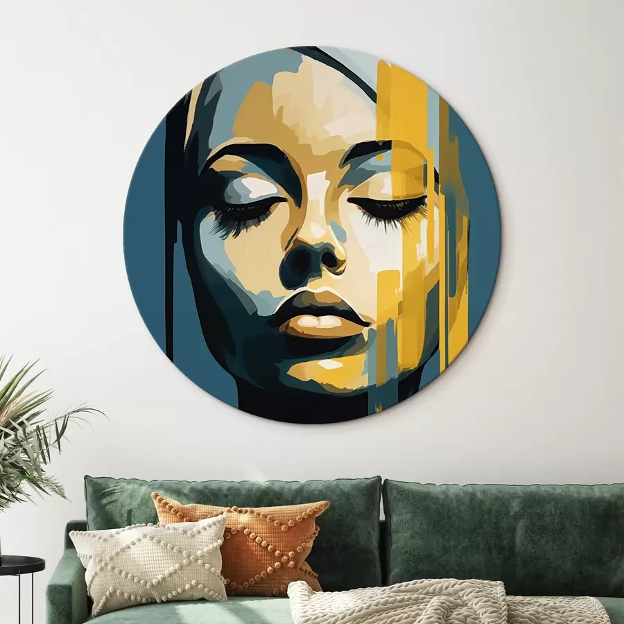 Pilt Naise portree suletud silmadega r45007