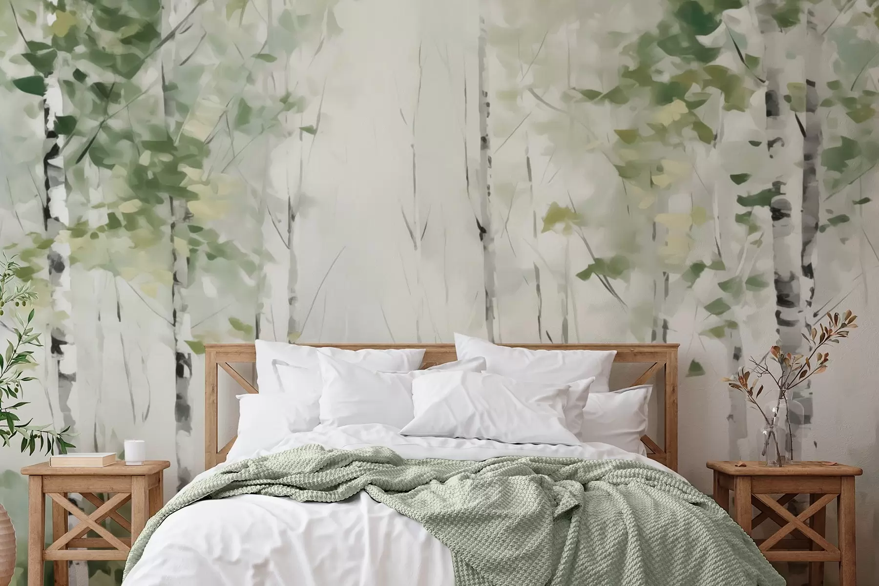 Fototapeedid Lehtmetsade imitatsiooni maalimine w04234