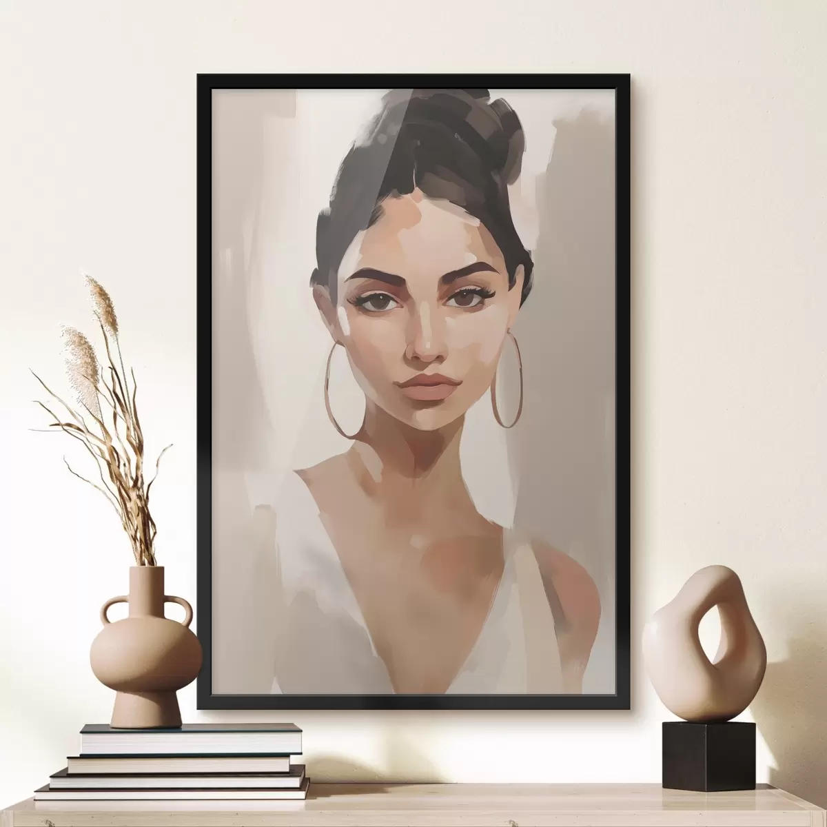 Plakat Tüdruku portree maali imitatsioon f45014