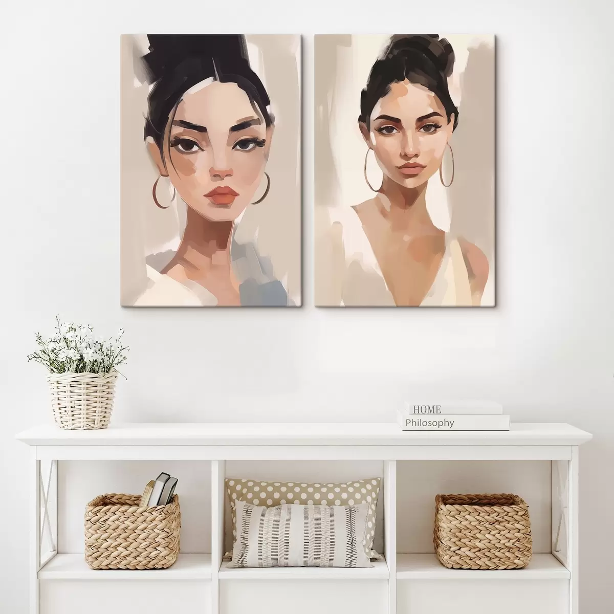 Pilt Portree tüdrukute imitatsiooni maalimine m00484