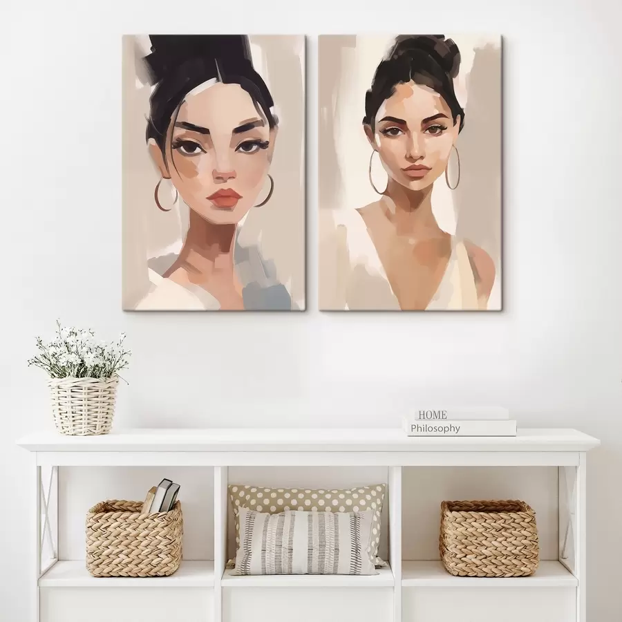 Pilt Portree tüdrukute imitatsiooni maalimine m00484