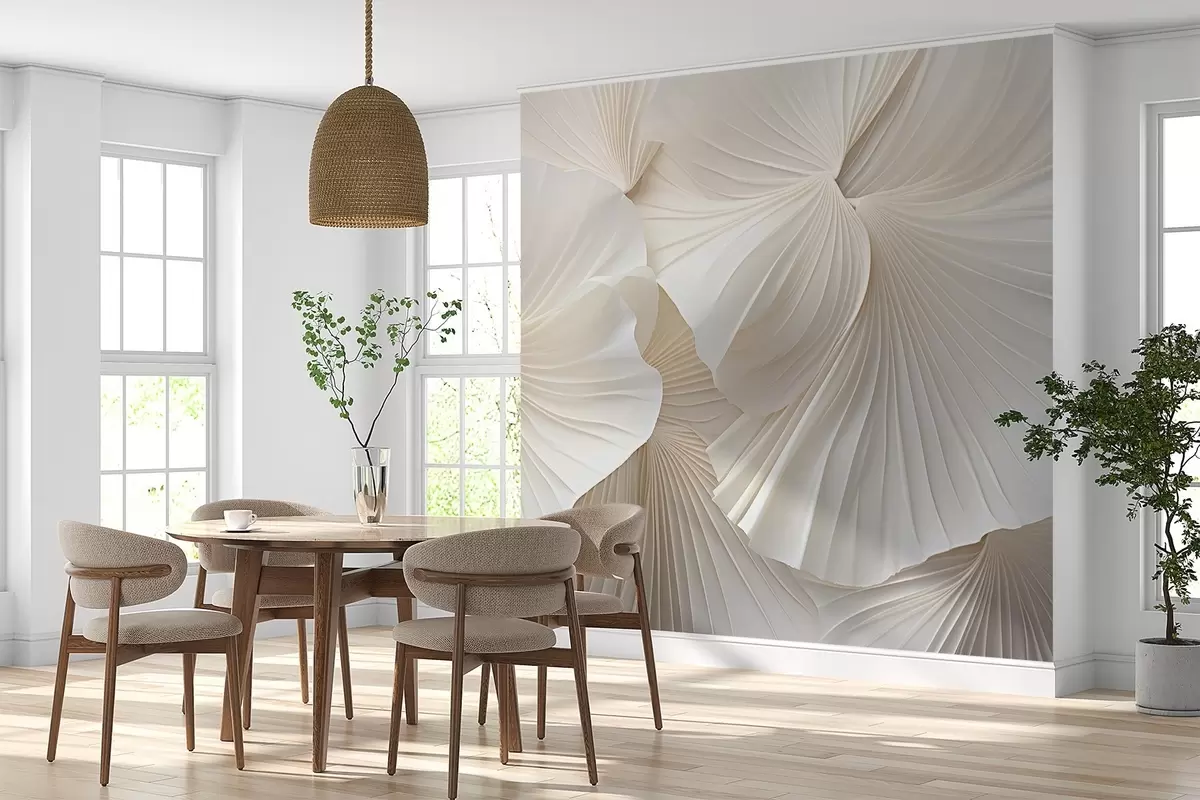 Fototapeedid kroonlehed, lilled, valge, kreemjas, tekstuur, õrnus, dekoratiivsus w04216