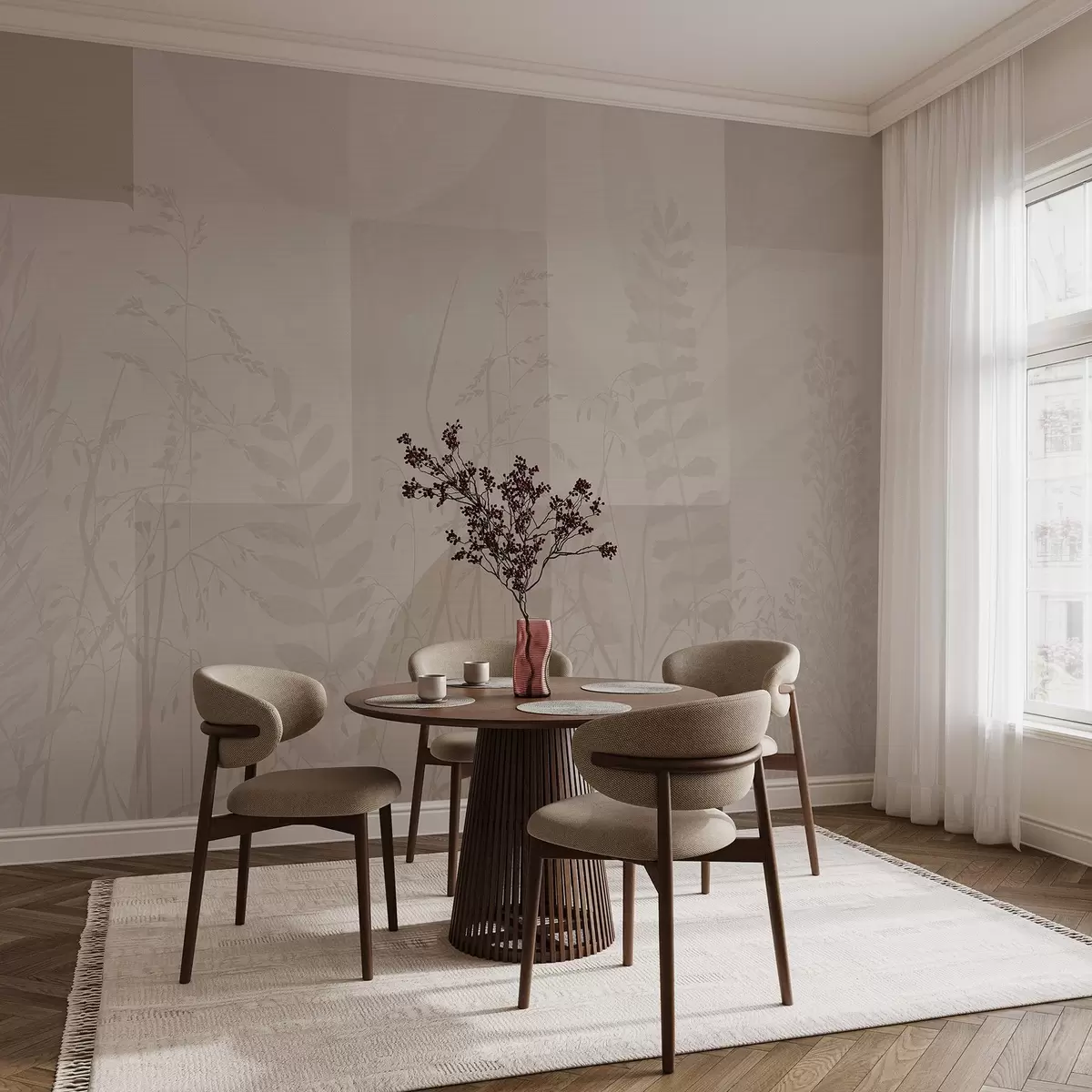 Fototapeedid Abstraktsioon taimedega, geomeetria w04240