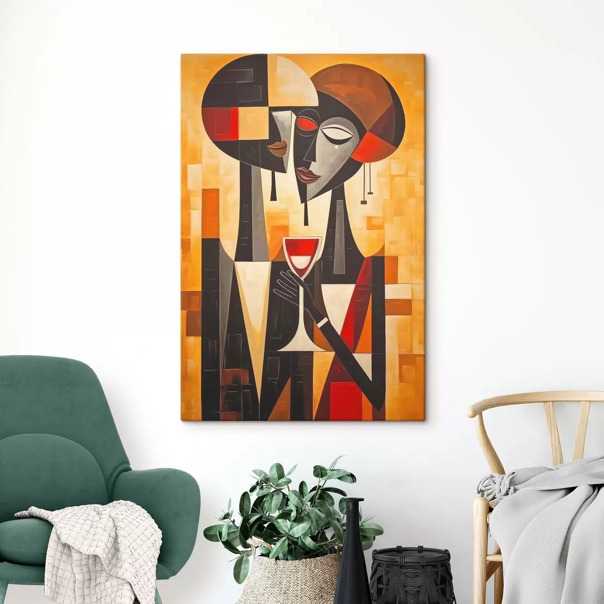 Pilt Kaks kubistliku klaasiga s45085