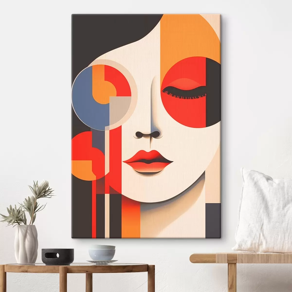 Pilt Abstraktne nägu geomeetrilistes kujundites s45086