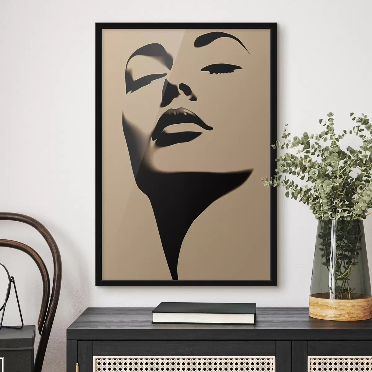 Plakat Naise näo siluett f45071