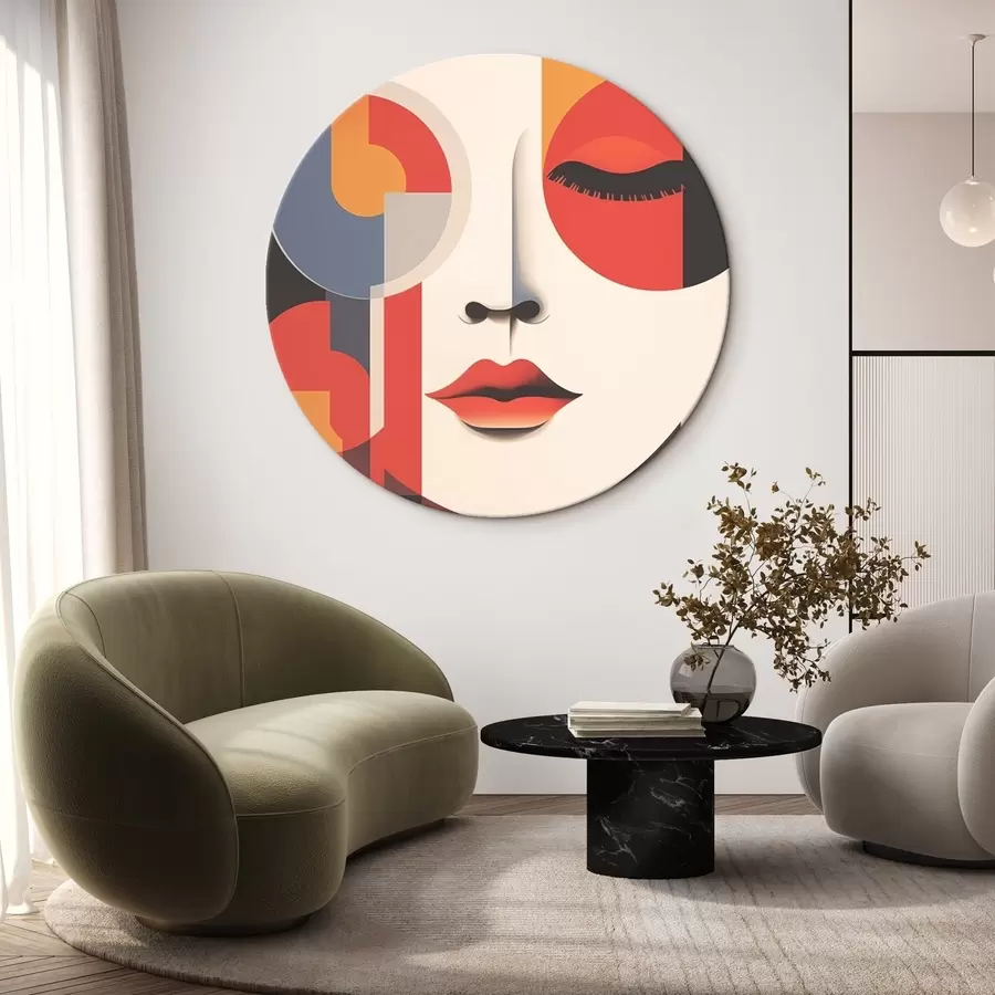 Pilt Abstraktne nägu geomeetrilistes kujundites r45086