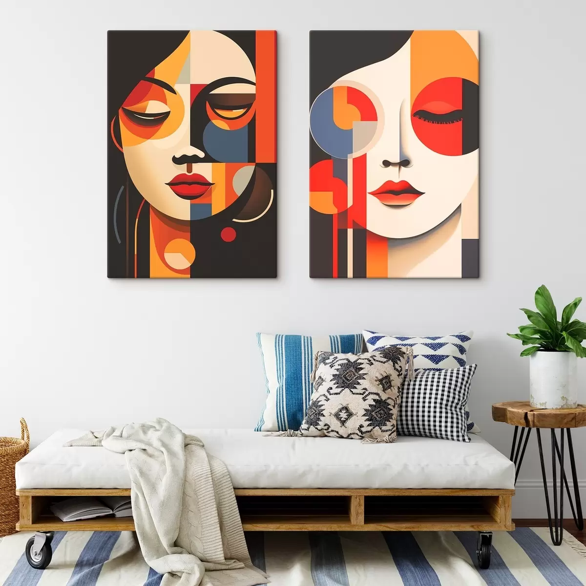 Pilt Geomeetrilised naiste portreed m00501