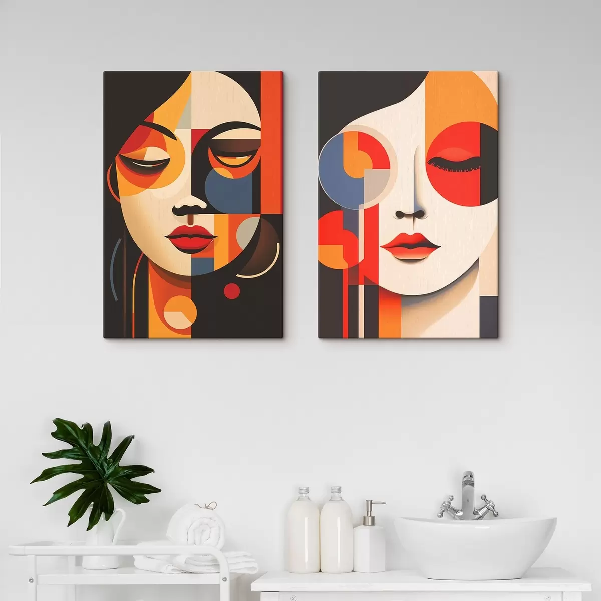 Pilt Geomeetrilised naiste portreed m00501