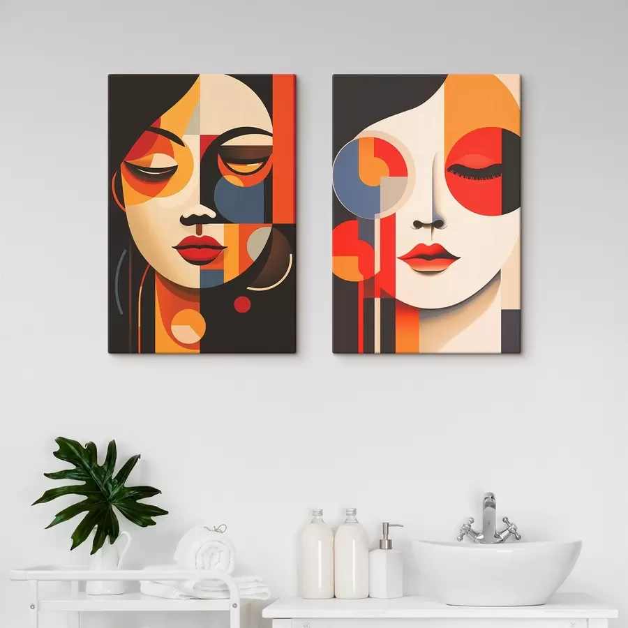 Pilt Geomeetrilised naiste portreed m00501