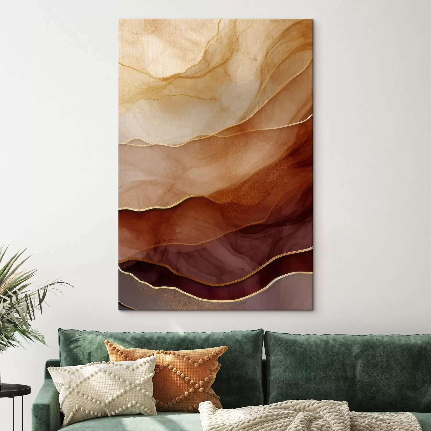 Pilt voolav, liiv, kihid, minimaalne, pehmed jooned, soojad toonid, loomulik, liikumine s45090