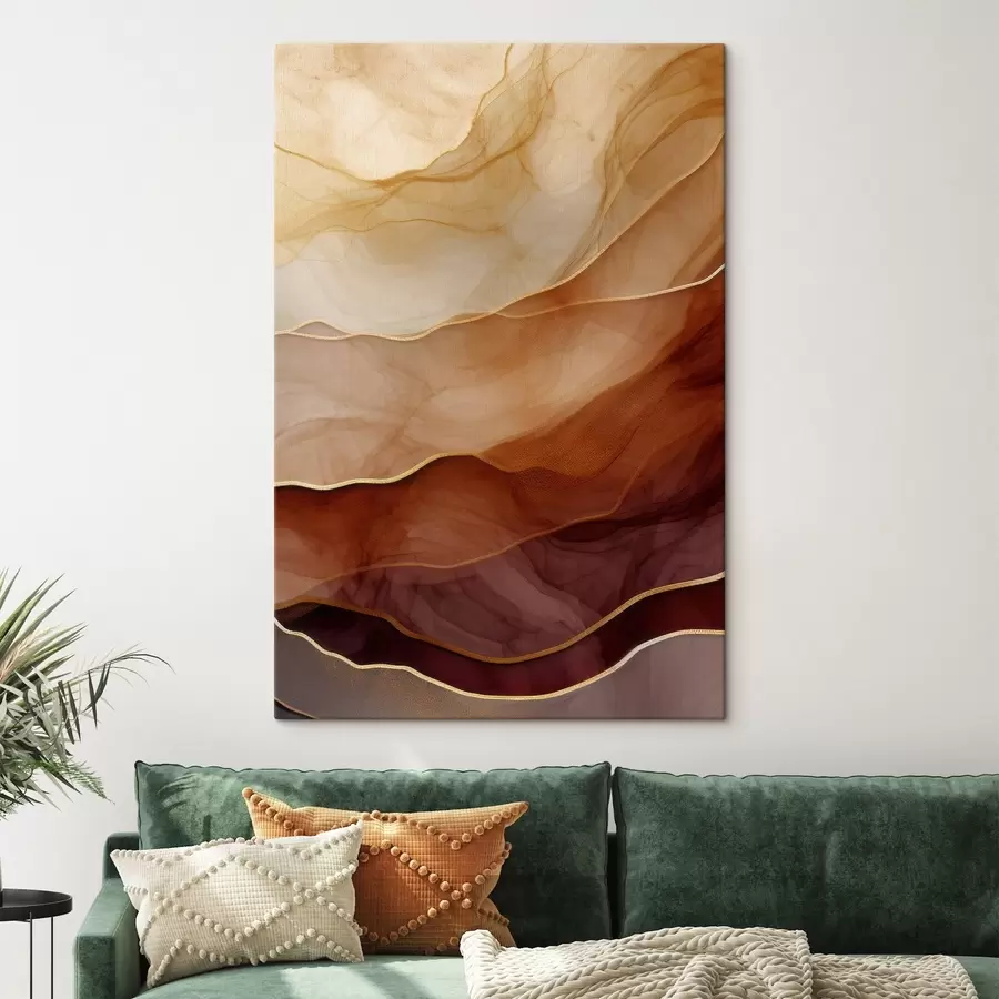 Pilt voolav, liiv, kihid, minimaalne, pehmed jooned, soojad toonid, loomulik, liikumine s45090