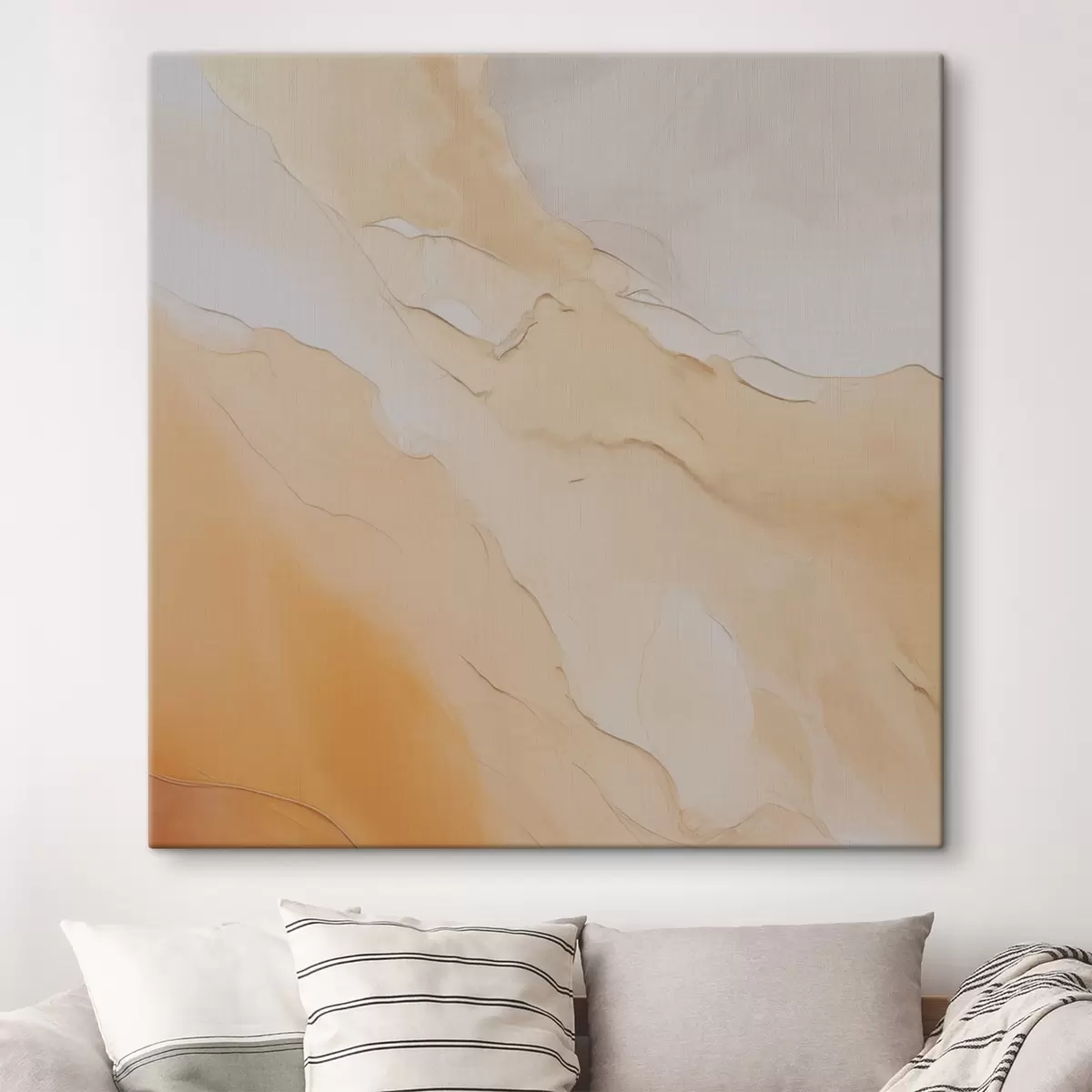 Pilt abstraktne, vedel, beež, oranž, marmorstruktuur, pehme segu, orgaanilised vormid, sileda, siledad s45105