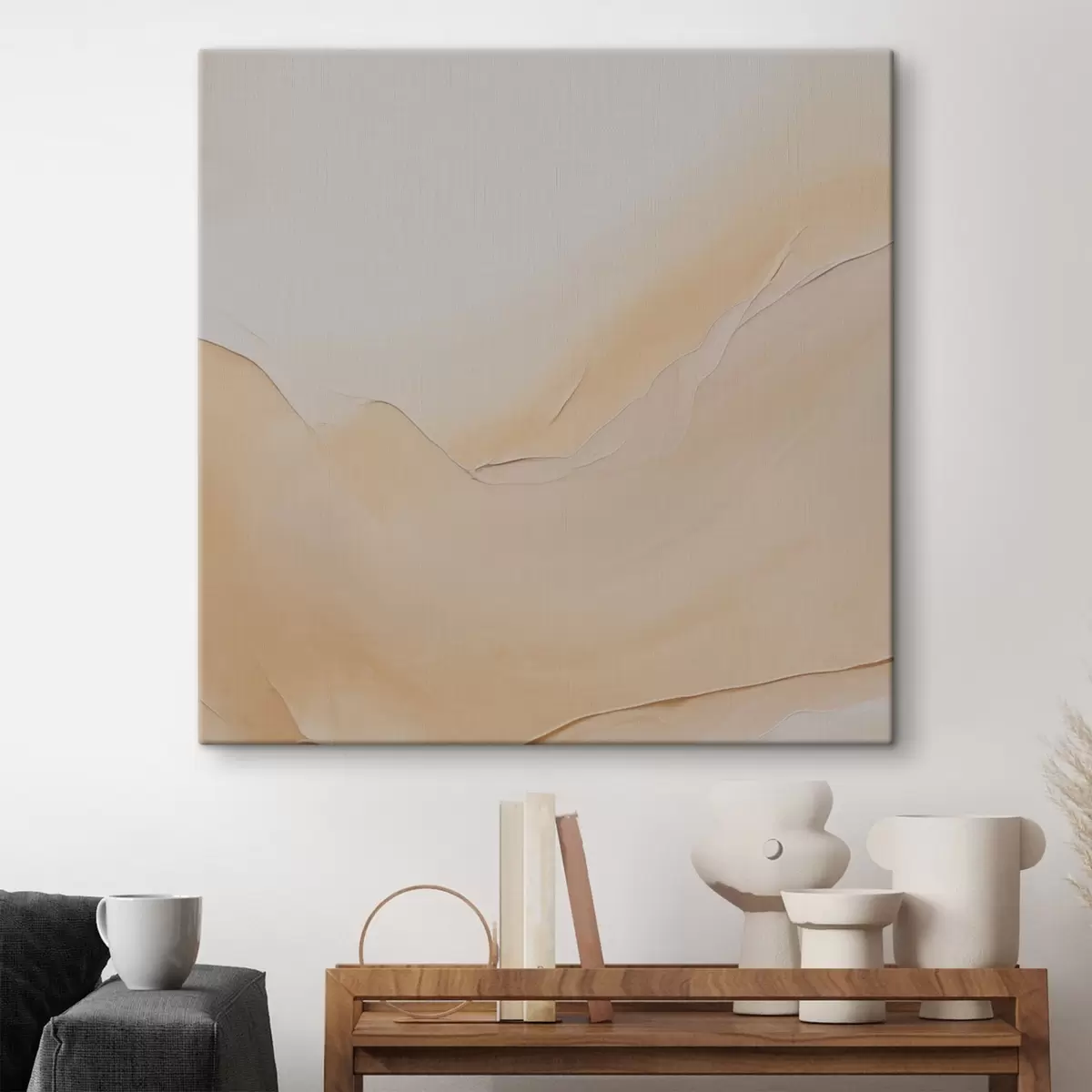 Pilt vedel kunst, voolavad jooned, pastelsed toonid, loomulik voolamine, soe palett, gradient s45106