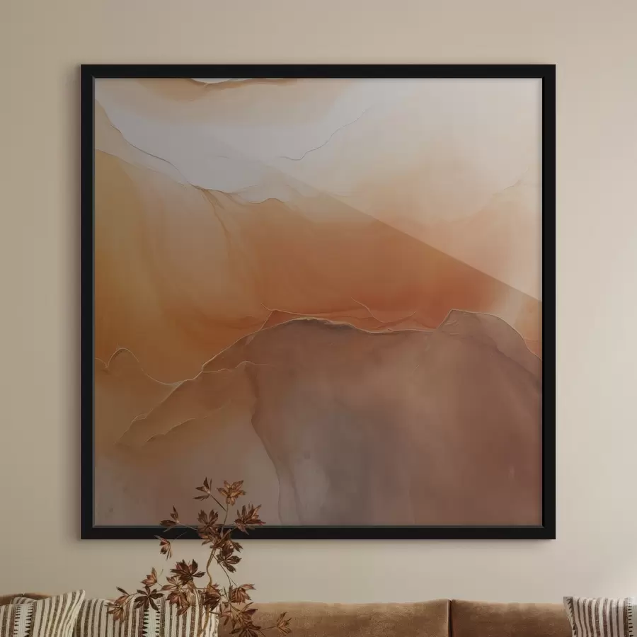 Fototapeedid neutraalne abstraktne, liivavärvid, õrnad kurvid, visuaalne tekstuur, voolu efekt f45108