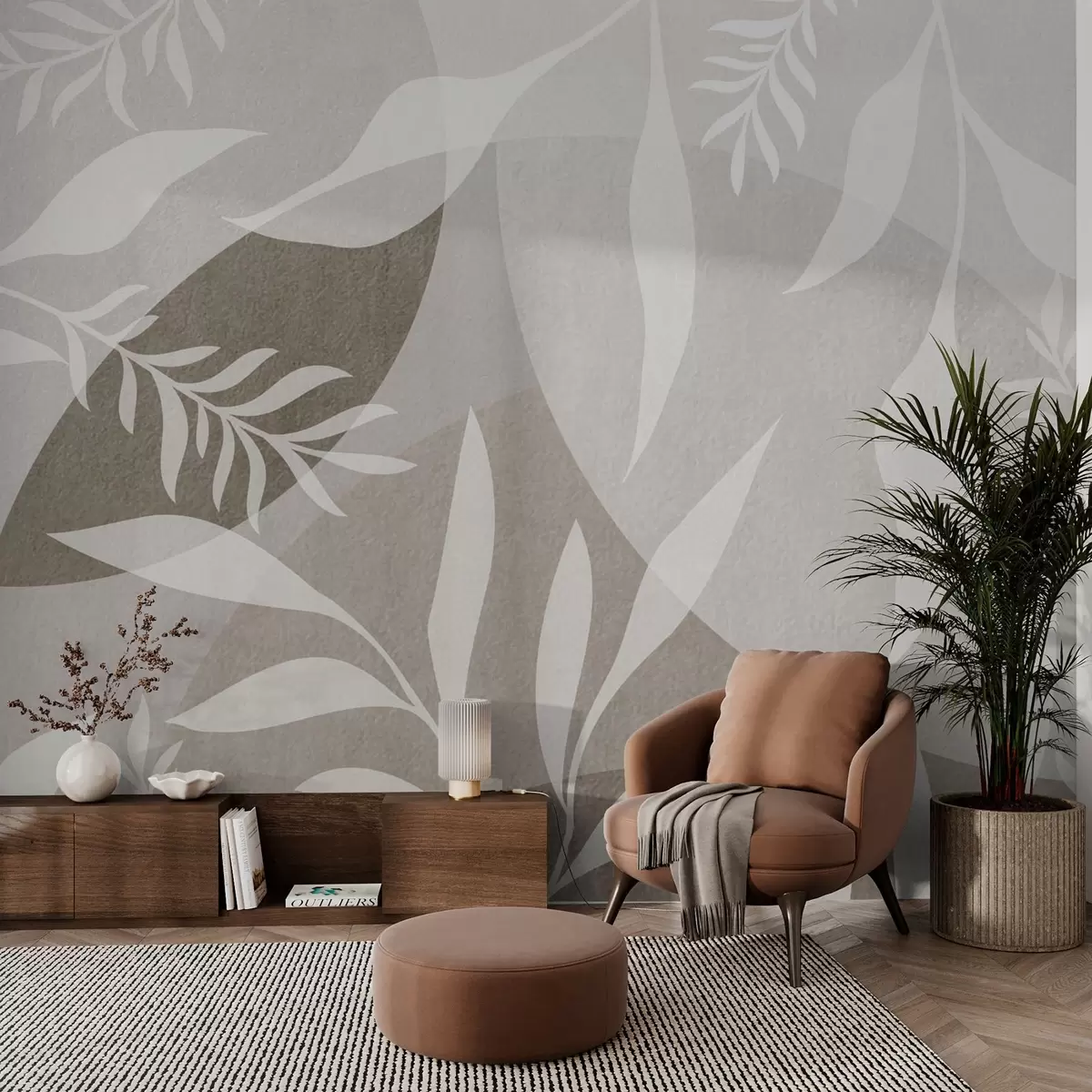 Fototapeedid Okste siluette abstraktsete ringide taustal w04270v1