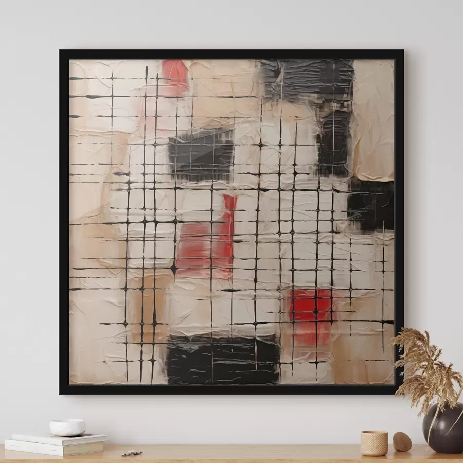 Fototapeedid Abstraktsioon joonte ja pintslitõmmete jäljendamisega f45122