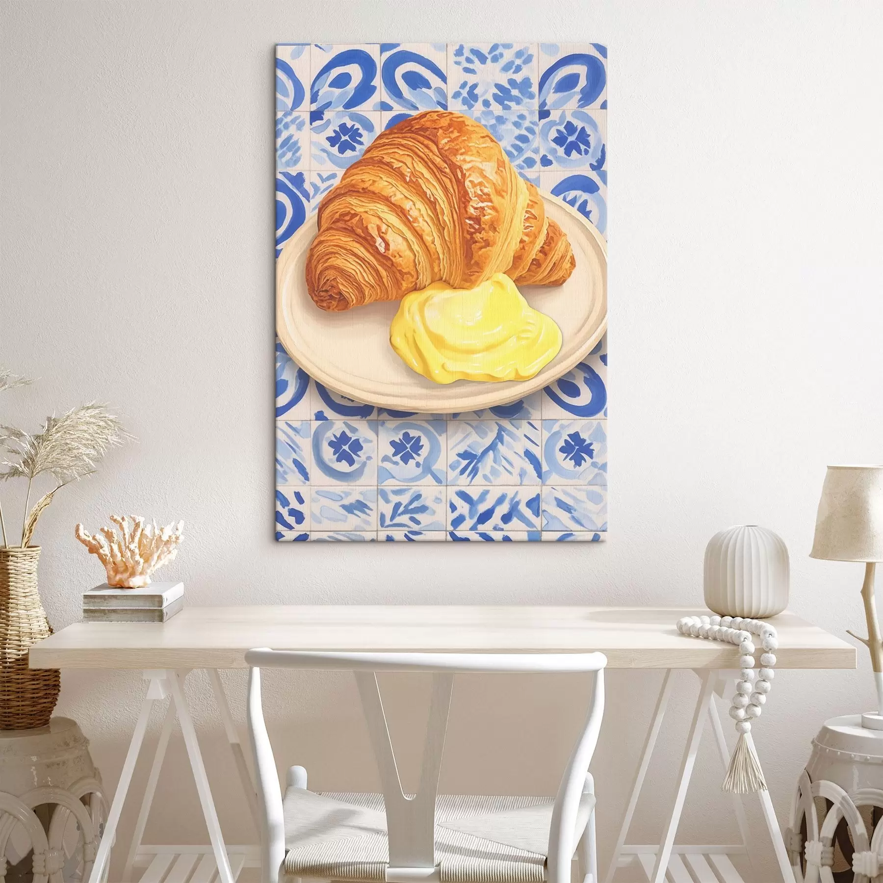 Pilt Croissant võiga taldrikul s45146