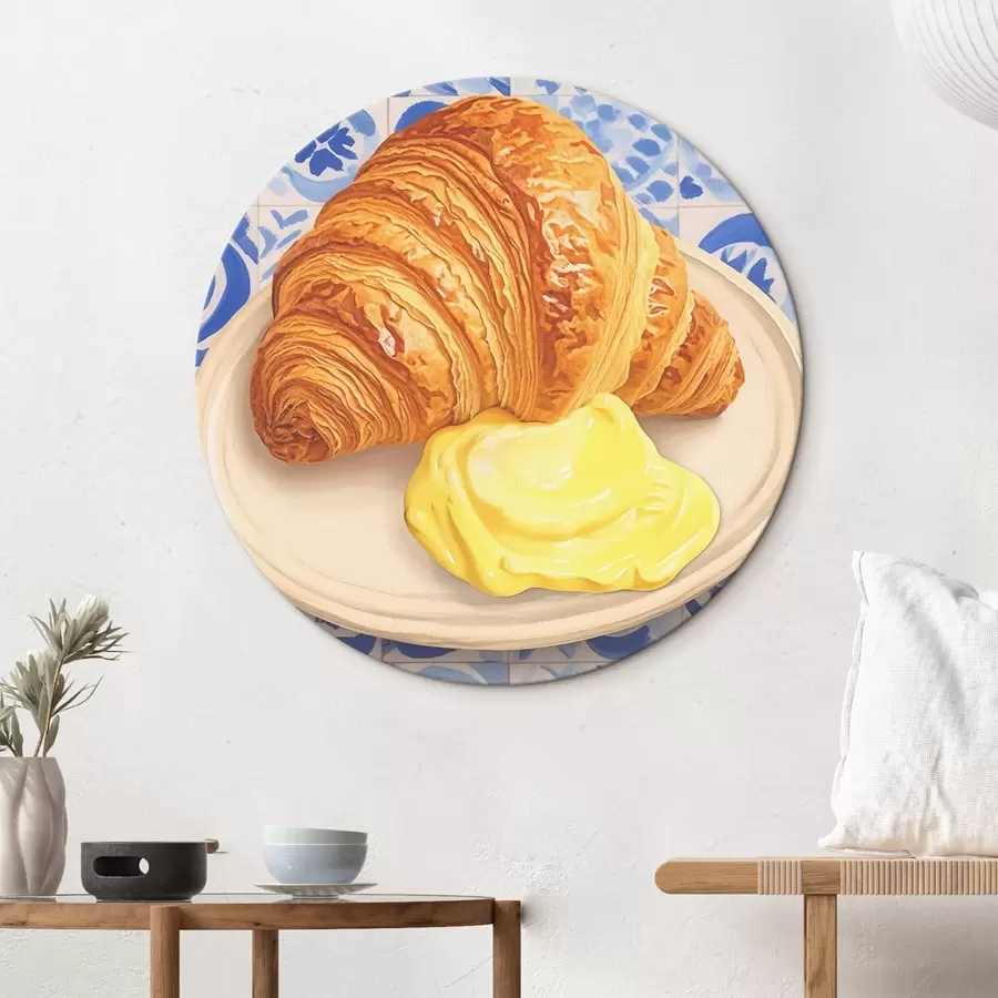Pilt Croissant võiga taldrikul r45146