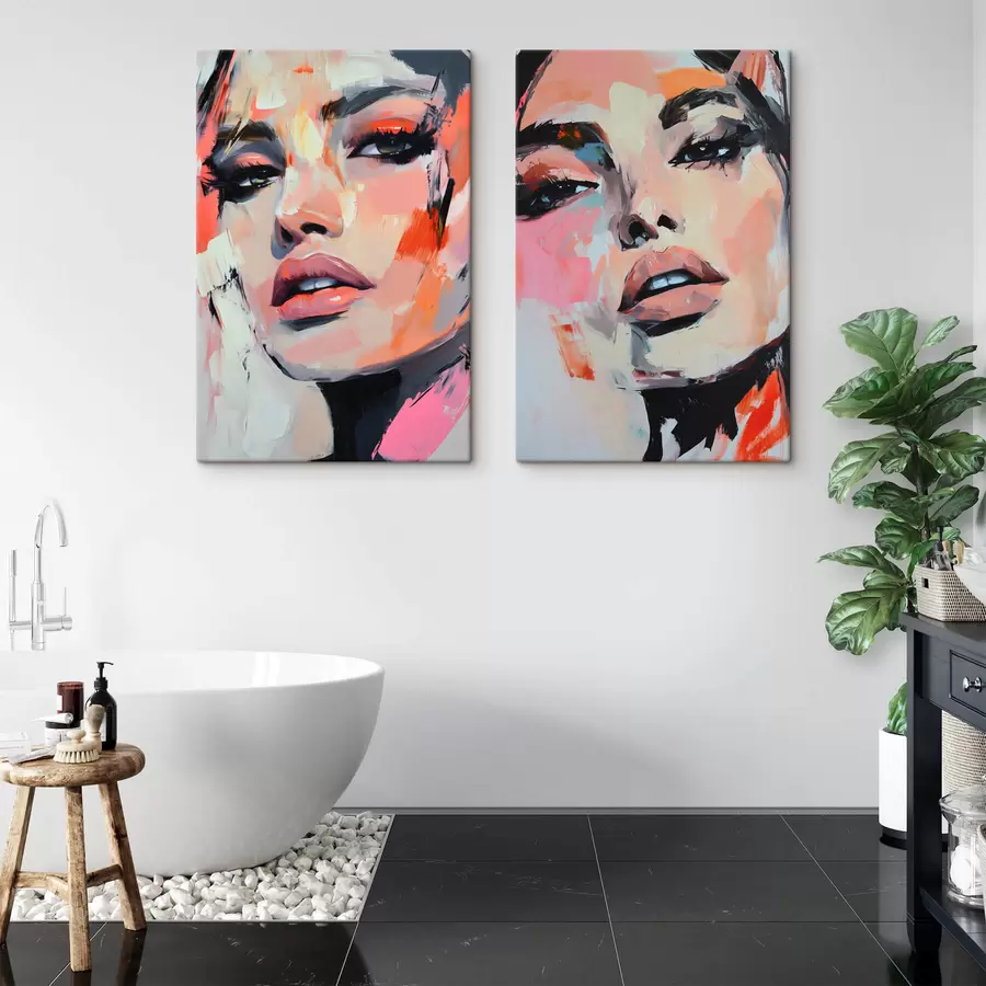 Pilt Naiste portreed imitatsioonilöökidega m00508