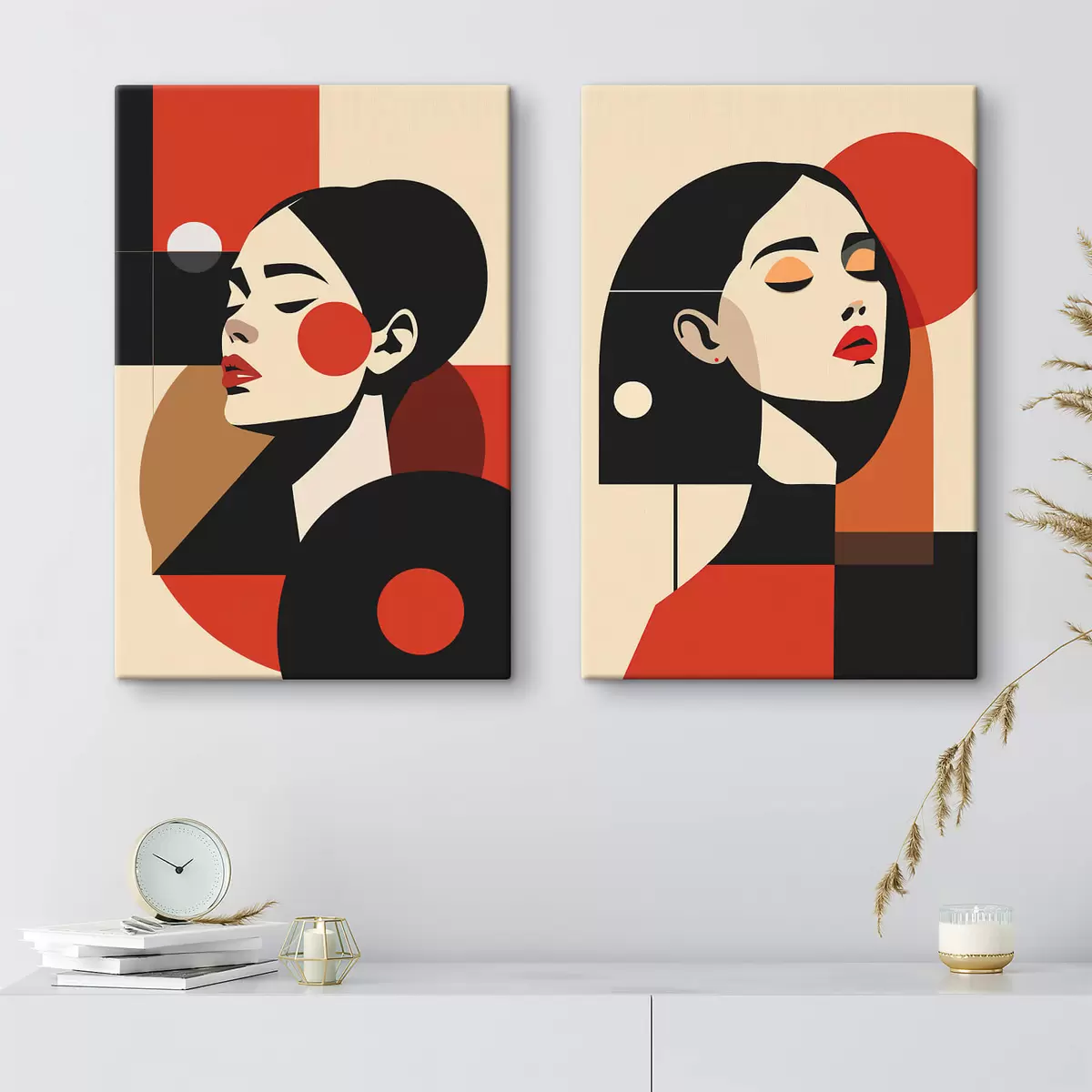 Pilt Naiste portreed Bauhausi stiilis m00516