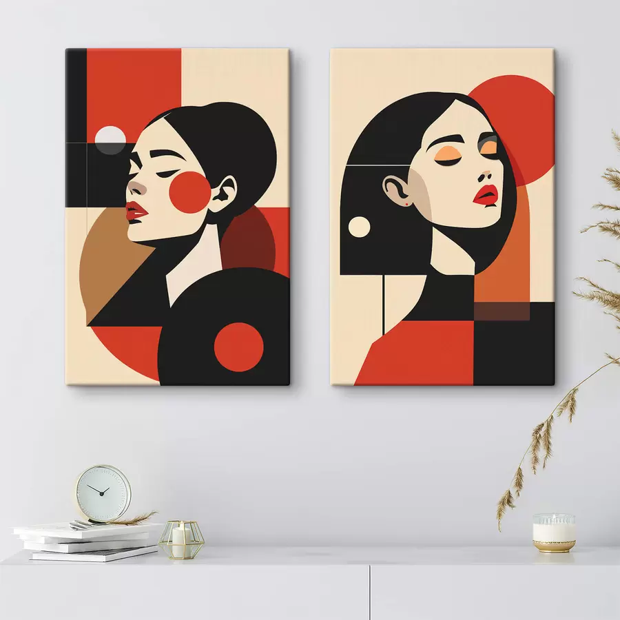 Pilt Naiste portreed Bauhausi stiilis m00516