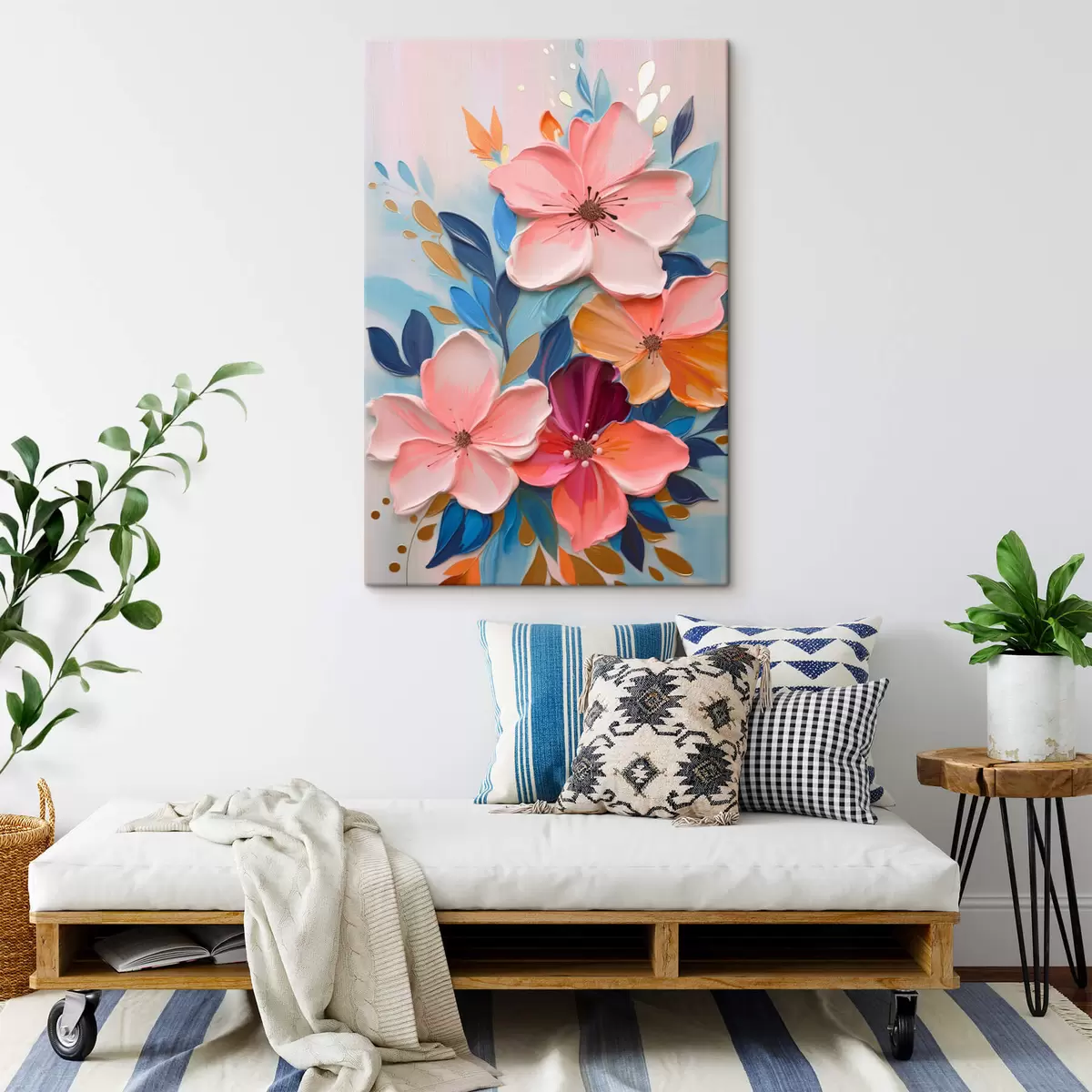 Pilt Abstraktne värvilised lilled s45064