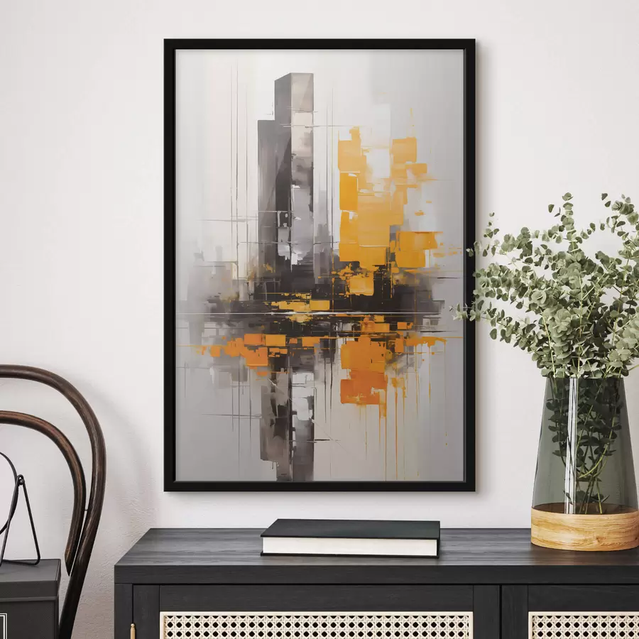 Fototapeedid Abstraktsioon koos pilvelõhkujatega f45162