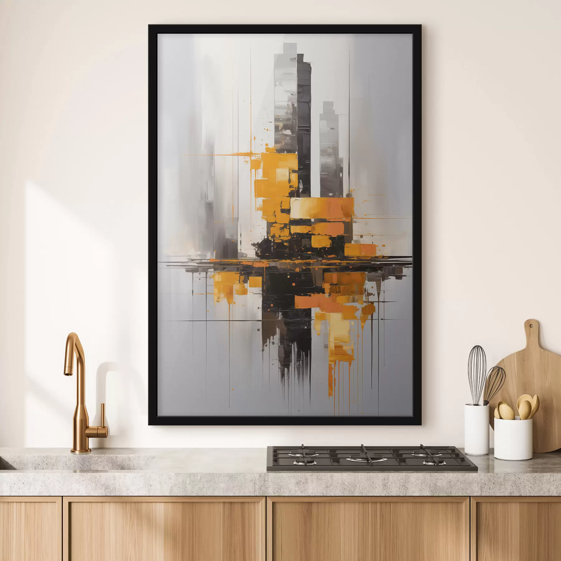 Fototapeedid Abstraktsioon koos pilvelõhkujatega f45163