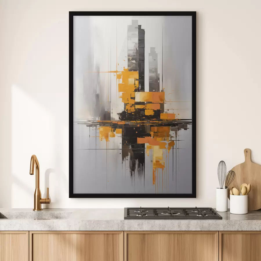 Fototapeedid Abstraktsioon koos pilvelõhkujatega f45163