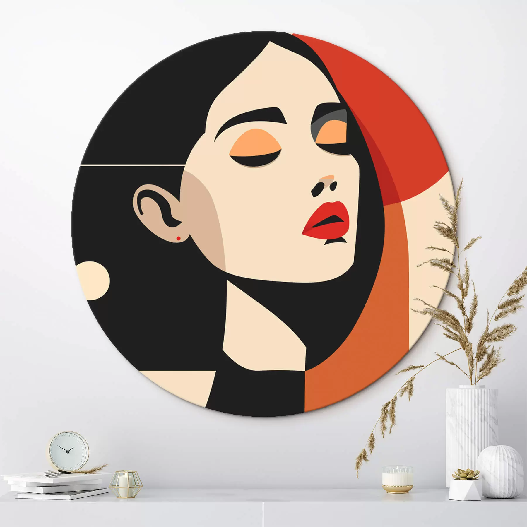 Pilt Abstraktne naise portree Bauhausi stiilis r45166