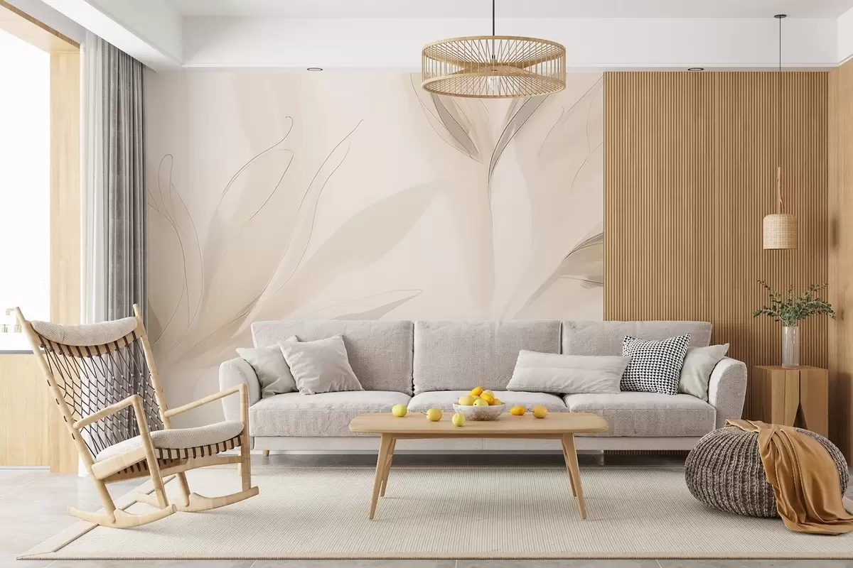 Fototapeedid Kerge abstraktne lehed w04243