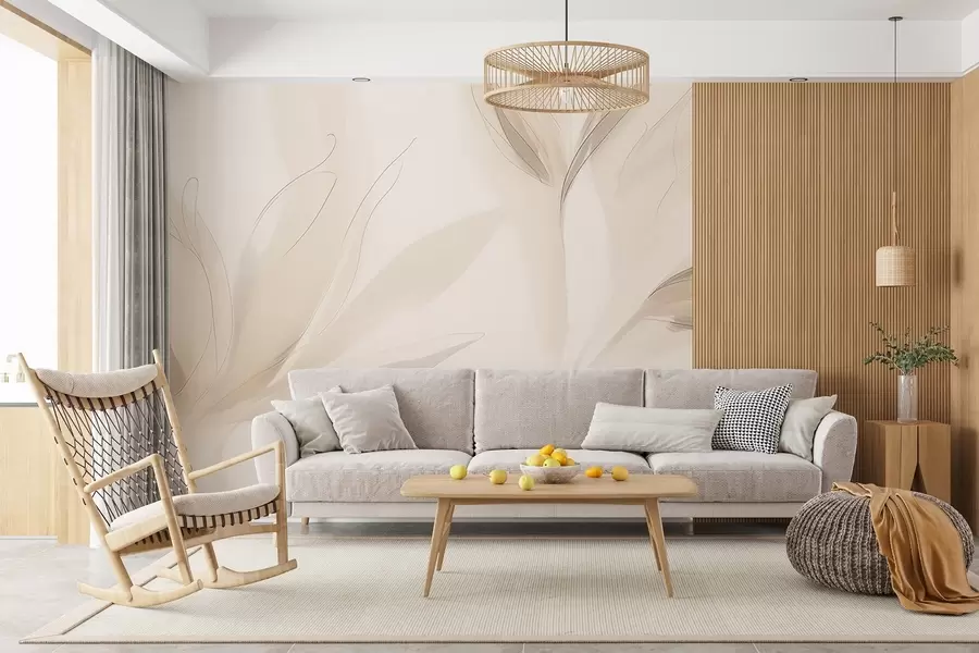 Fototapeedid Kerge abstraktne lehed w04243