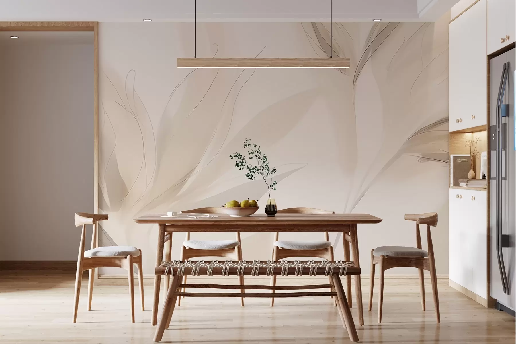 Fototapeedid Kerge abstraktne lehed w04243