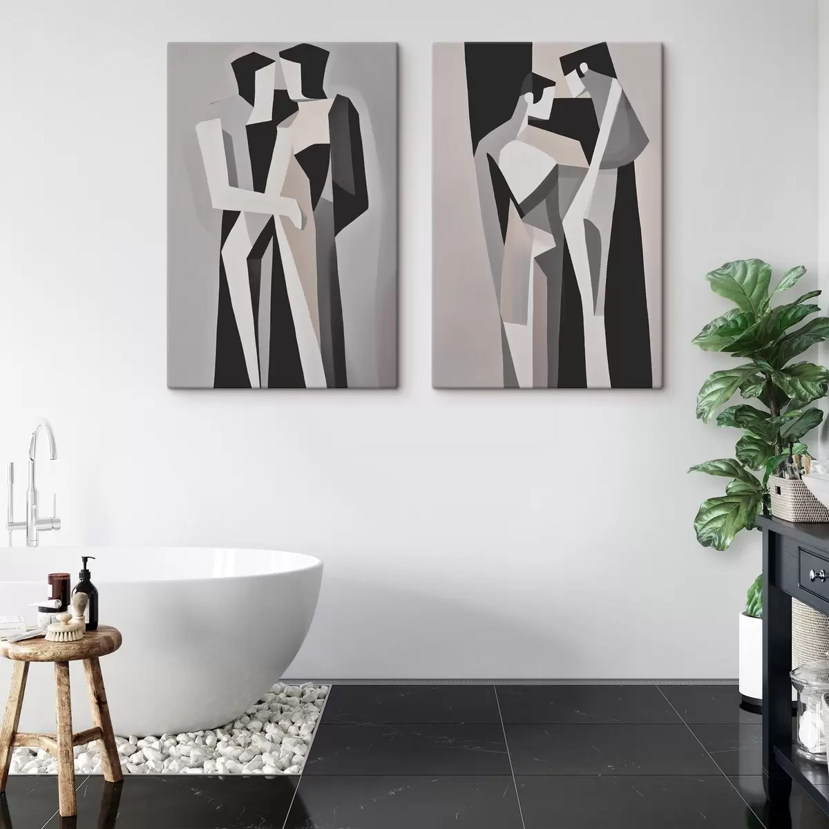 Pilt Abstraktsed geomeetrilised paarid m00517