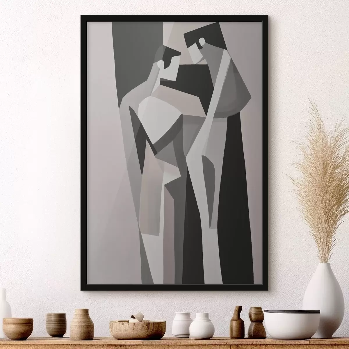 Plakat Geomeetriline paariline kompositsioon f45156