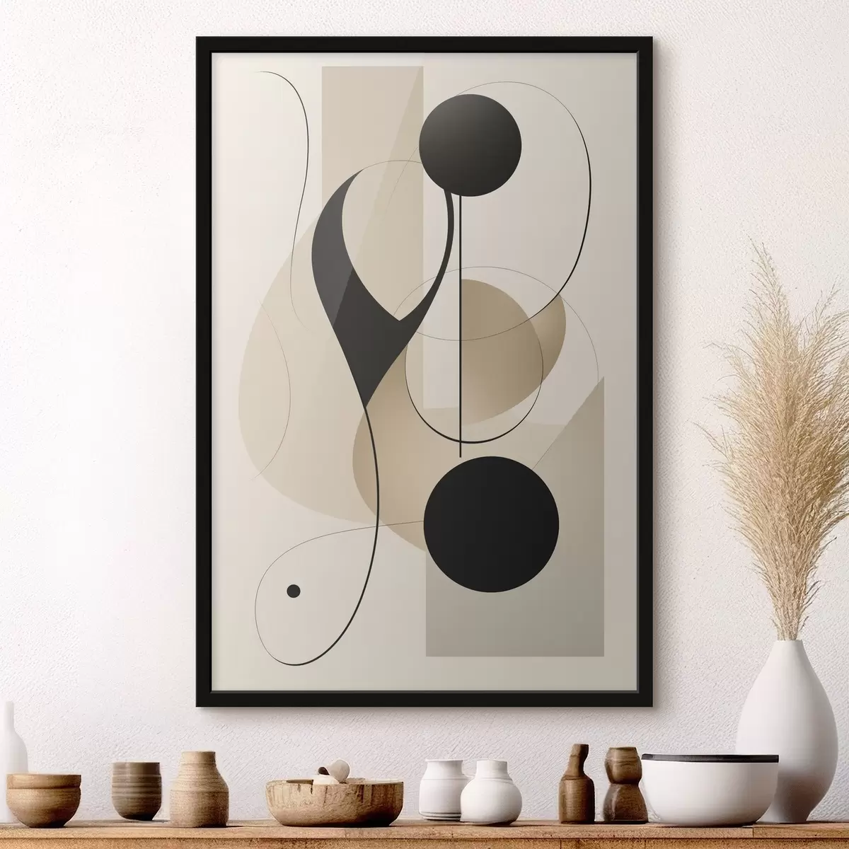 Plakat Abstraktsed kõverad ja kujundid f45197