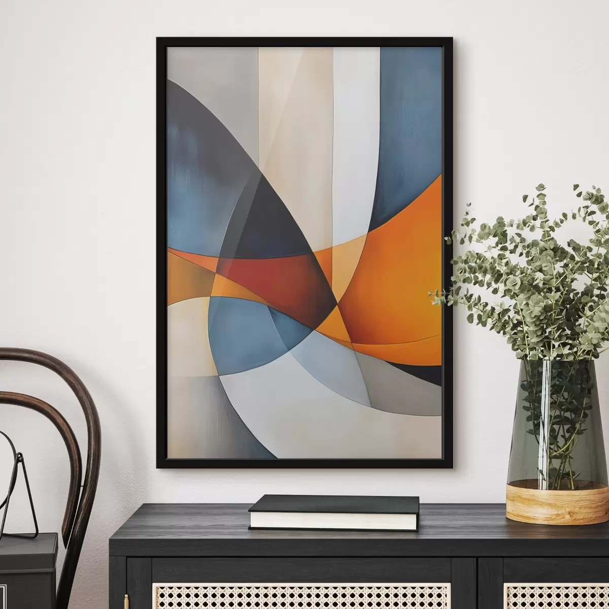 Plakat Abstraktsioon geomeetriliste kujunditega f45201