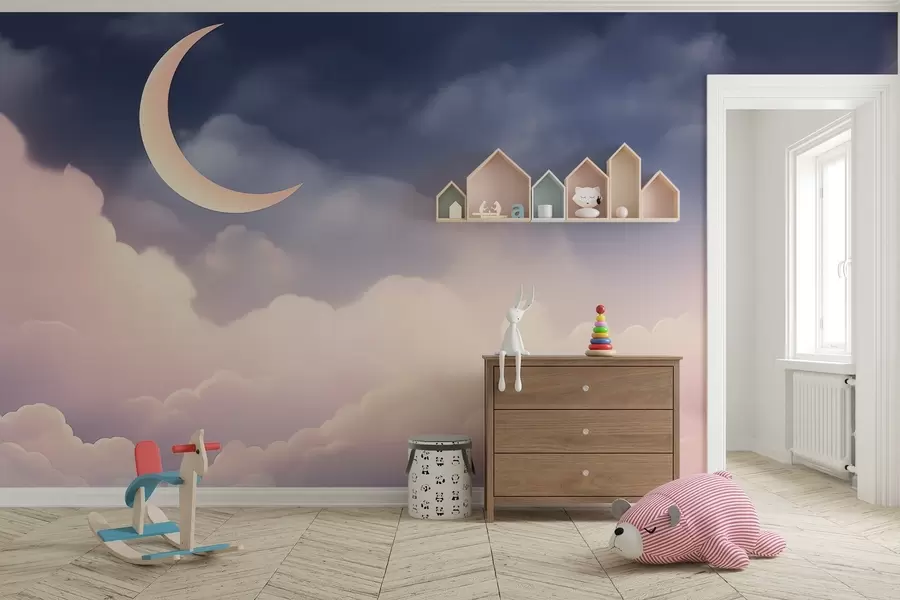 Fototapeedid Pilved ja kuu w04330