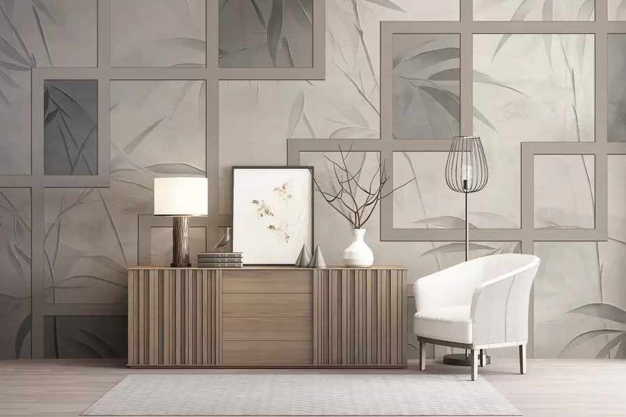 Fototapeedid Bambus ja geomeetria w04319