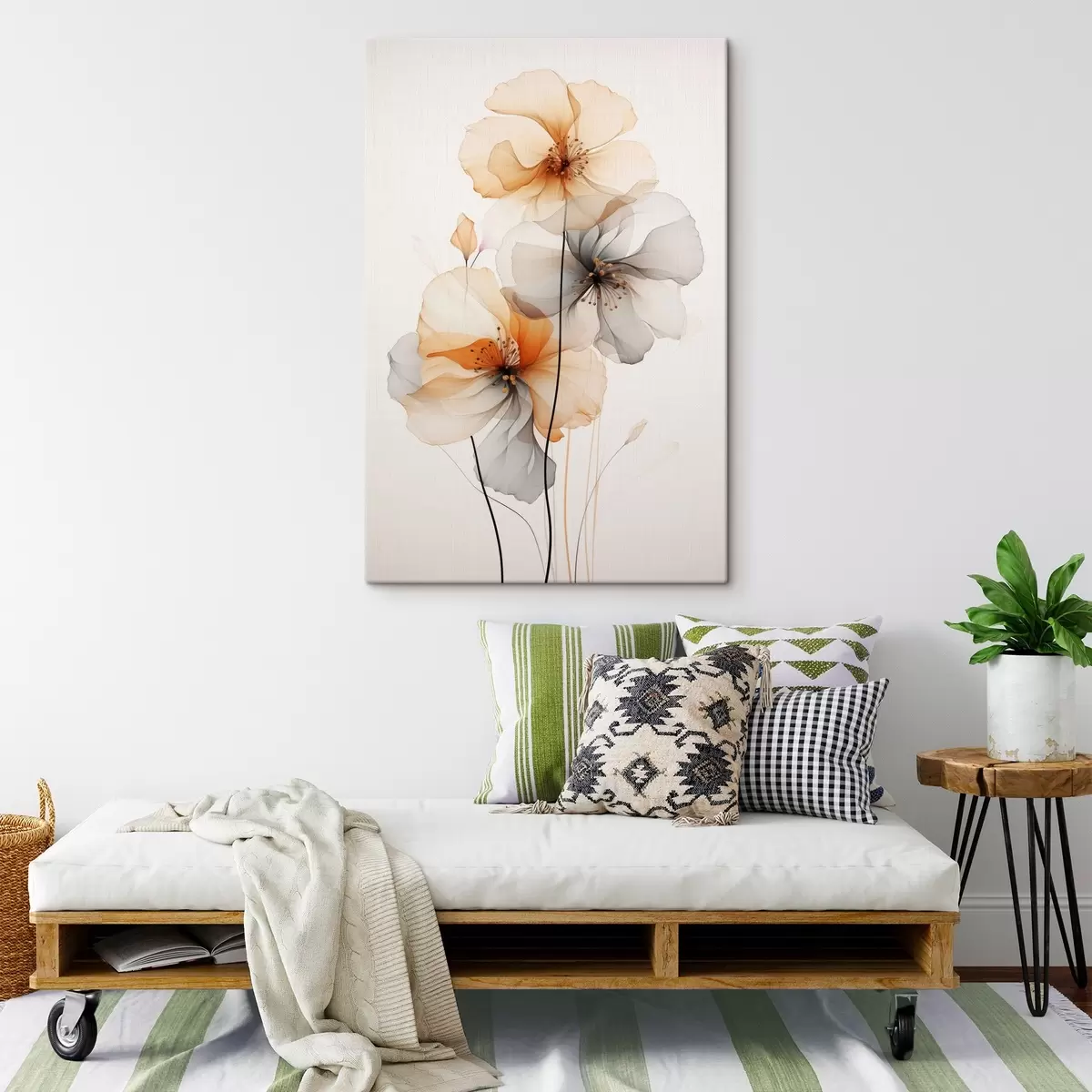 Pilt Abstraktsed poolläbipaistvad lilled s44558