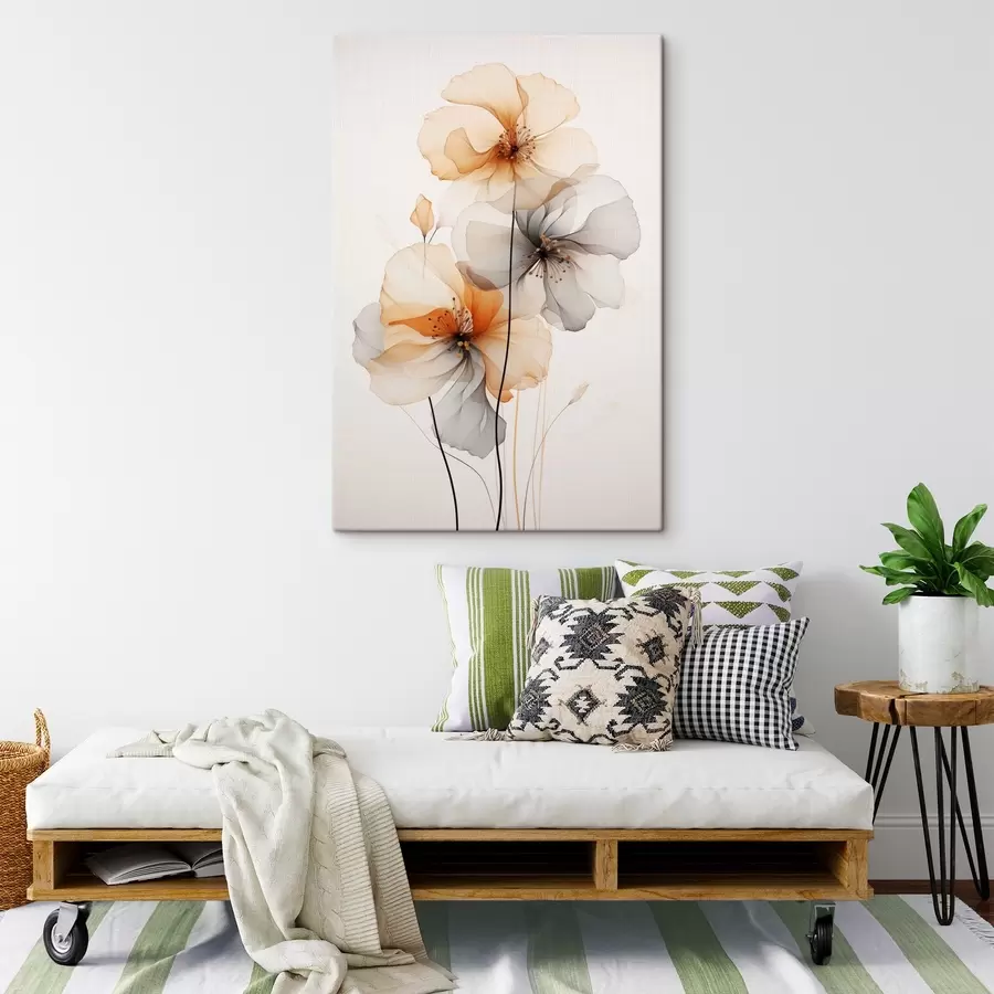 Pilt Abstraktsed poolläbipaistvad lilled s44558