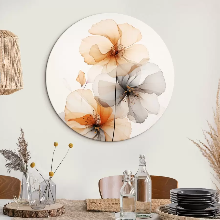 Pilt Abstraktsed poolläbipaistvad lilled r44558