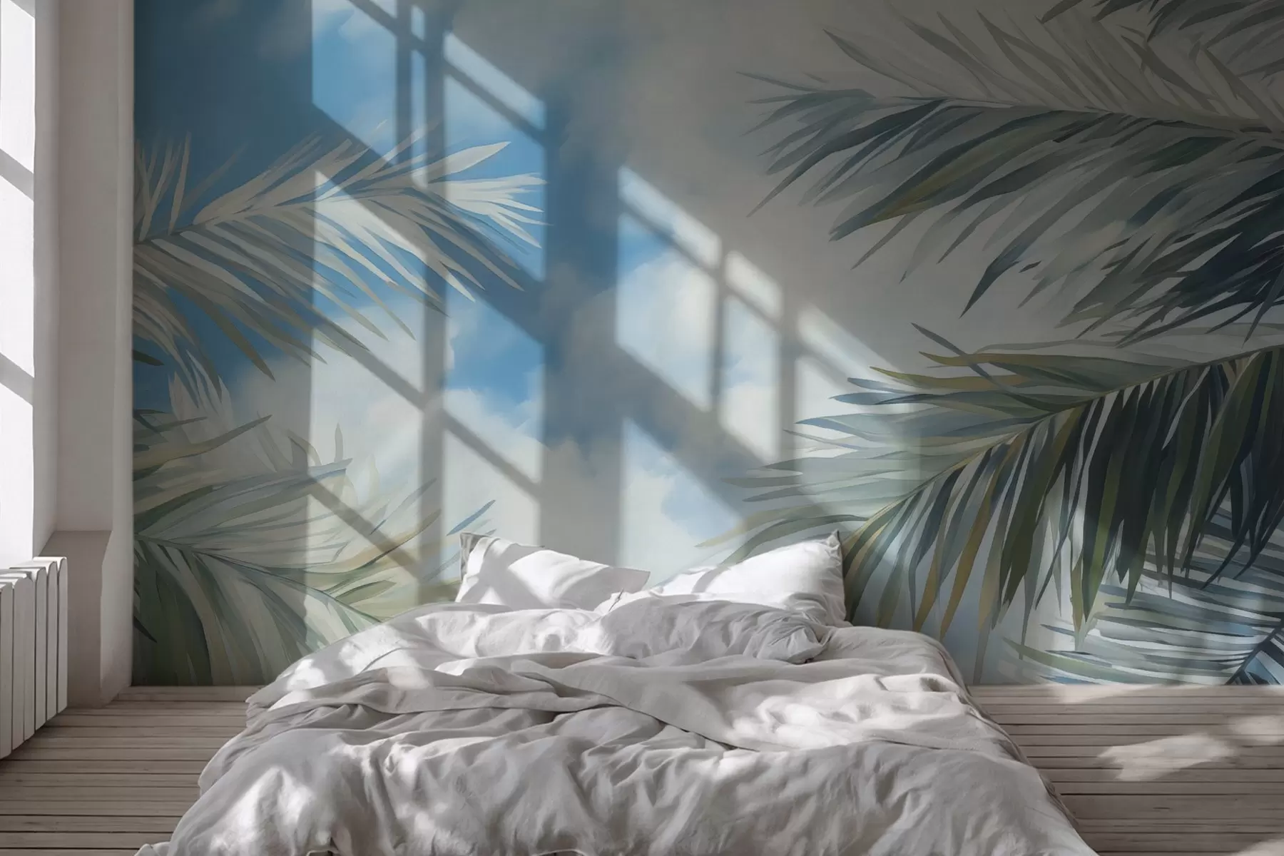 Fototapeedid Palmilehed vastu taevast w04361