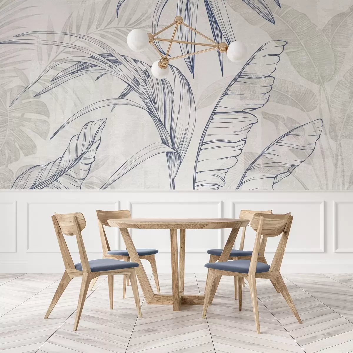 Fototapeedid Lehed taustal koos imitatsiooni hägususe ja tekstuuriga w04362v1