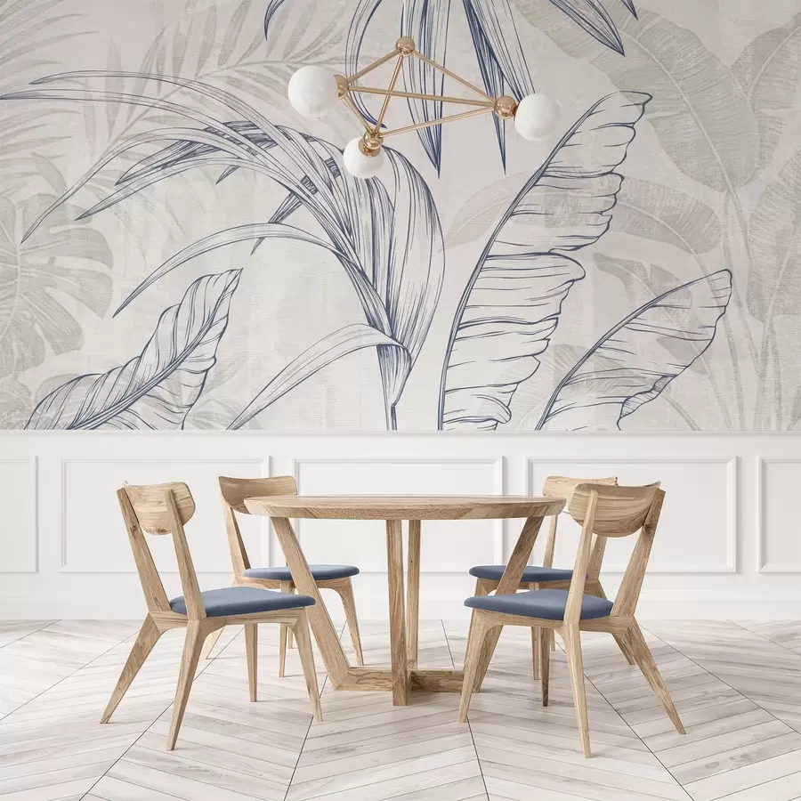 Fototapeedid Lehed taustal koos imitatsiooni hägususe ja tekstuuriga w04362v1